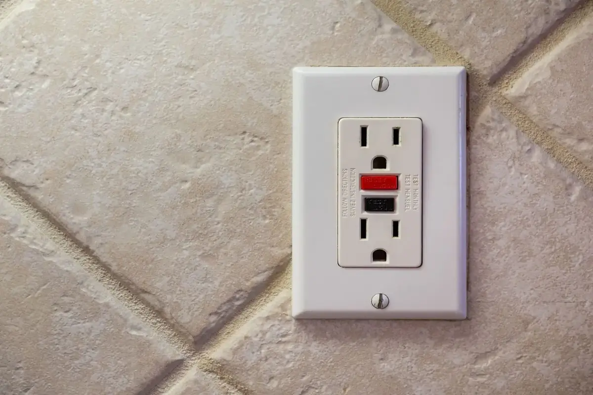GFCI outlet repair performed by a licensed electrician in West Jordan, Utah, improving electrical safety and restoring proper power to a kitchen or bathroom outlet.