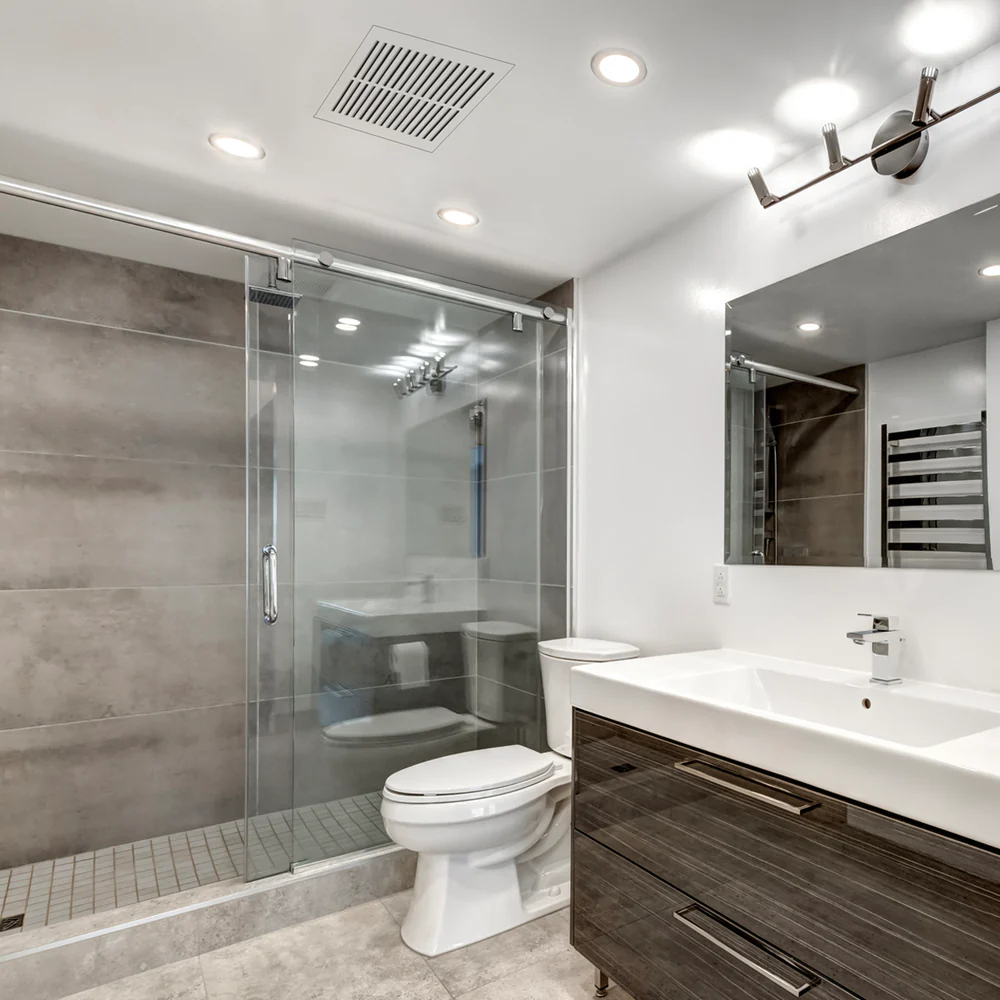 Bathroom exhaust fan installation completed by Tristar Electric to improve moisture control, reduce humidity buildup, and prevent mold growth in a West Jordan, Utah home, supporting proper ventilation and long term bathroom electrical safety.