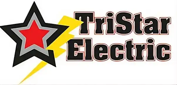 Tristar-Electric-residential-electrical-contractor-in-west-jordan-ut1 TriStar Electric logo featuring a red star with a lightning bolt, representing a licensed electrician providing residential and commercial electrical services in West Jordan, Utah